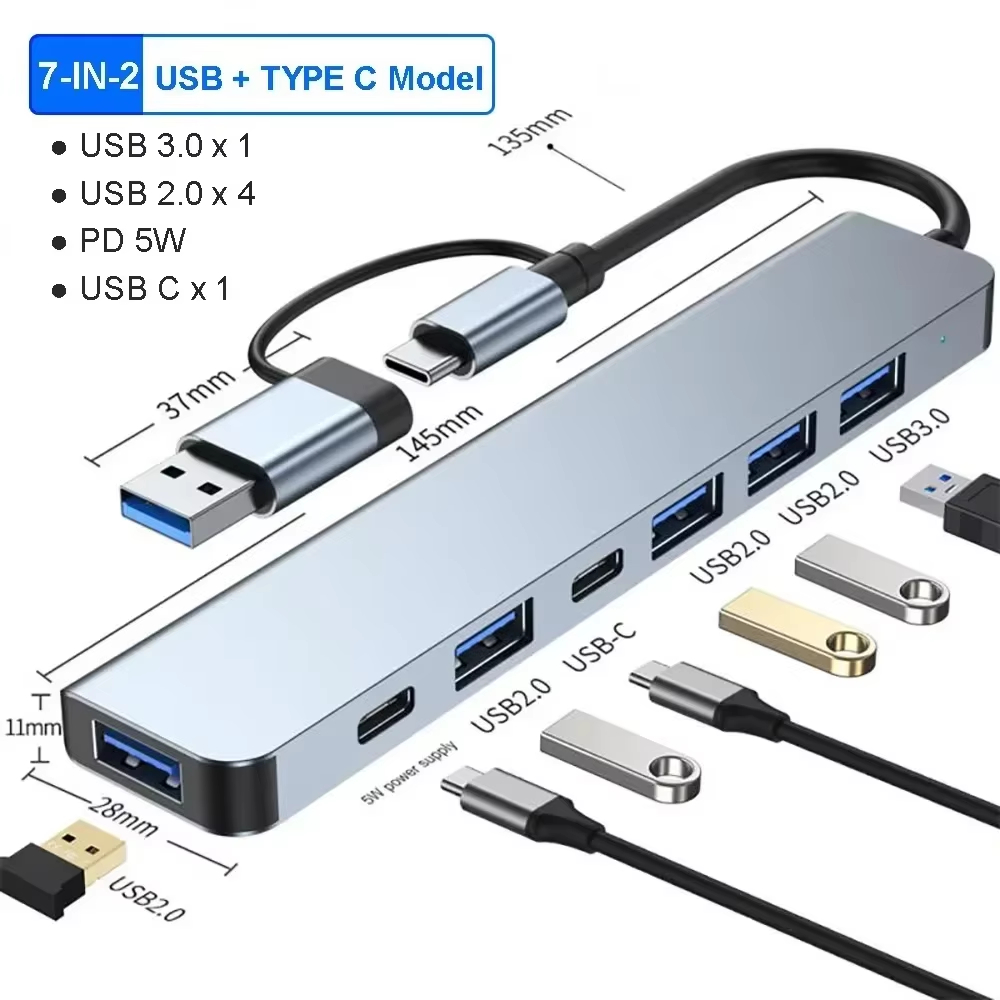 Hub USB-C 7-en-2 : Adaptateur  - Hdmi Phone Adapter avis et prix