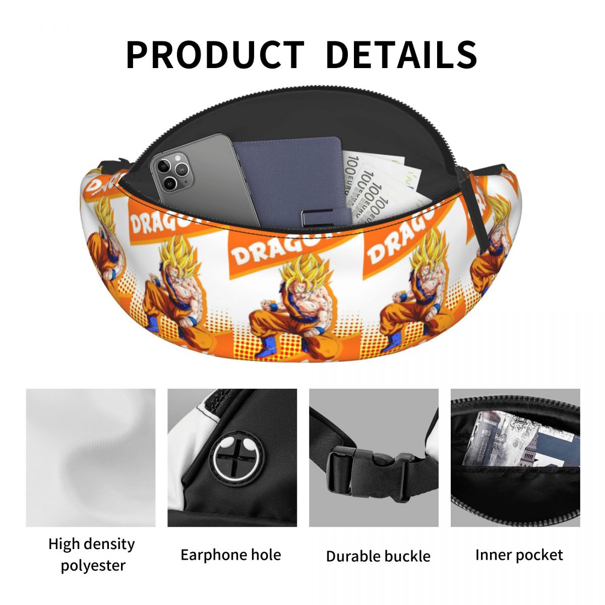 Sac banane personnalisé DBZ G- - Phone Accessories For Running avis et prix