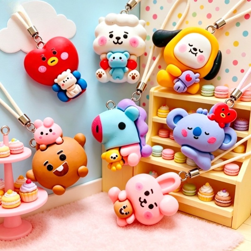 Breloques en résine BT21, 7 pi - Phone Accessories Jewelry avis et prix