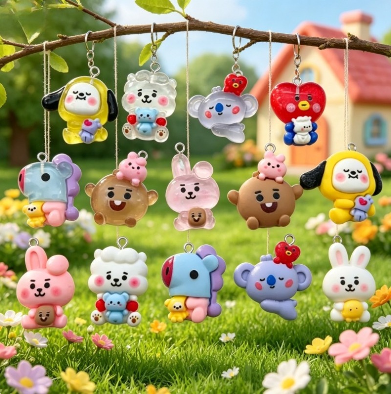Breloques en résine BT21, 7 pi - Phone Accessories Jewelry avis et prix