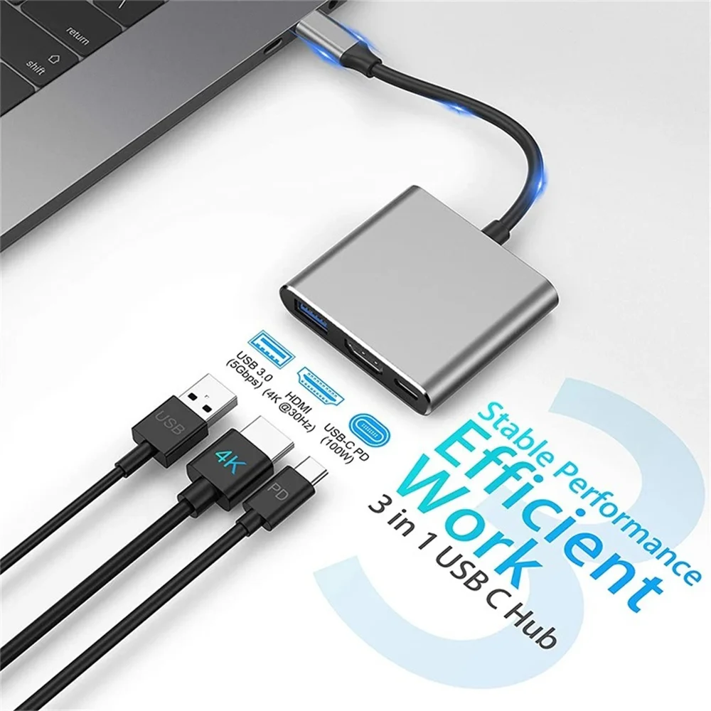 Hub USB-C 3-en-1, adaptateur m - Hdmi Phone Adapter avis et prix